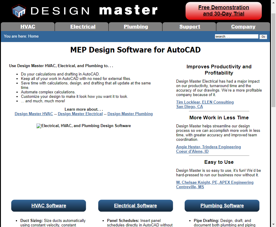 A later Design Master Software website design