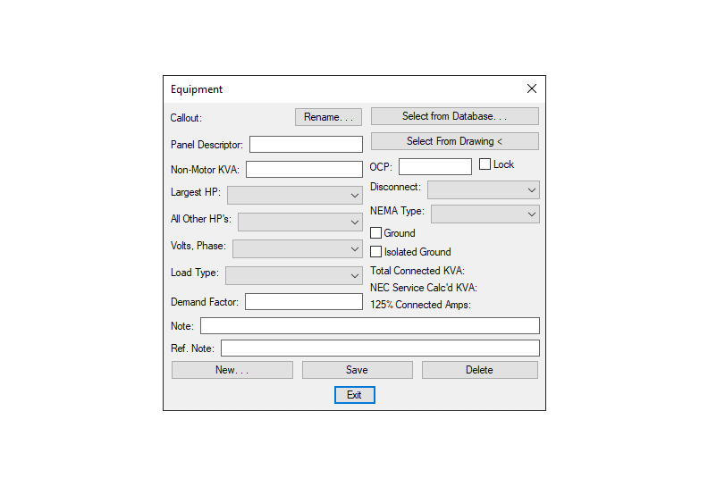 Equipment layout