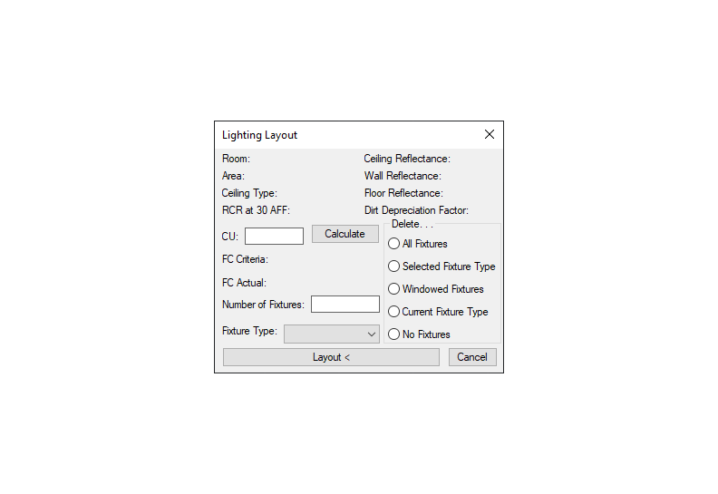 Lighting layout