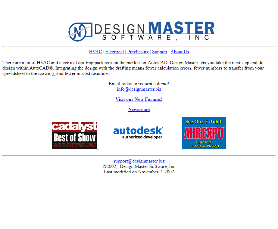 A Design Master Software website design